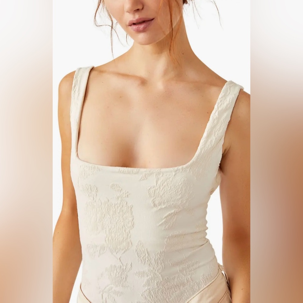 Free People Send Love Jacquard Bodysuit Size M/L
